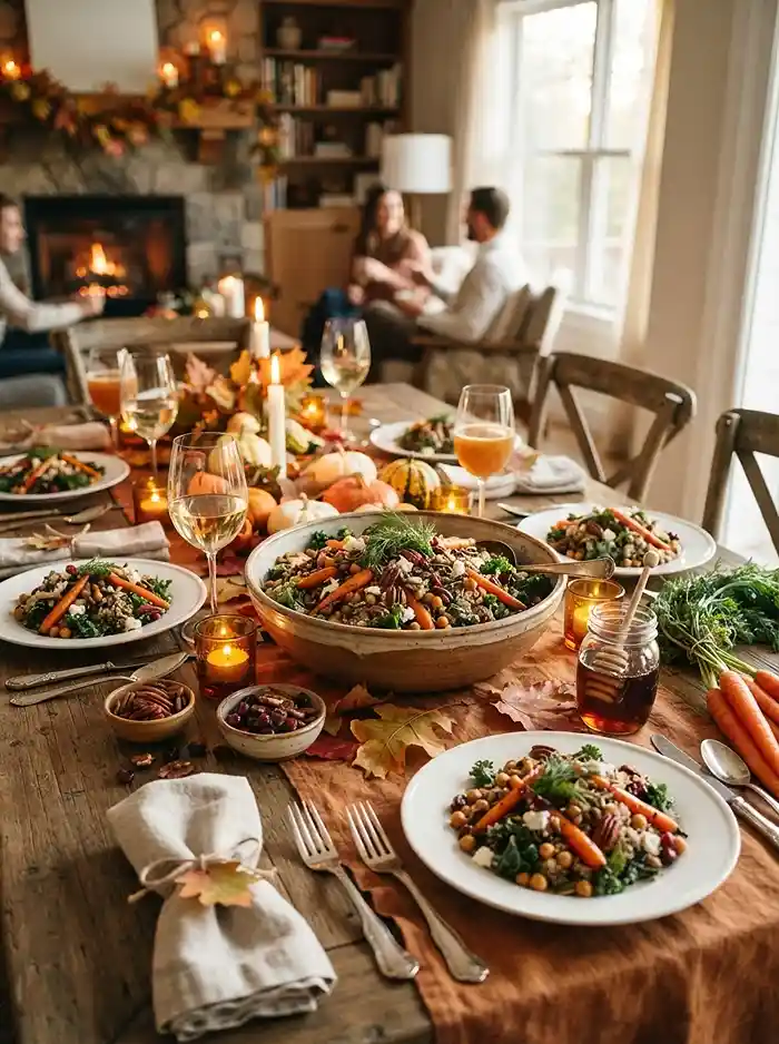 beautiful maple carrot chickpea for peak fall entertaining