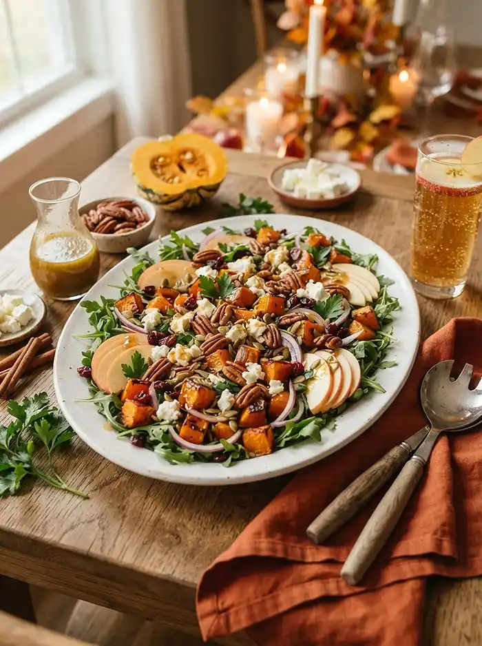 Roasted Pumpkin Apple Feta Salad 4 beautiful pumpkin apple feta for peak fall entertaining