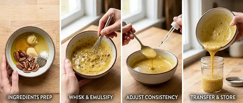 creamy flavorful mustard pecan for fall lunch salads