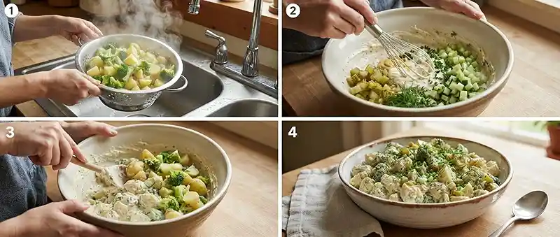 crowd pleasing pickle broccoli for labor day leftovers