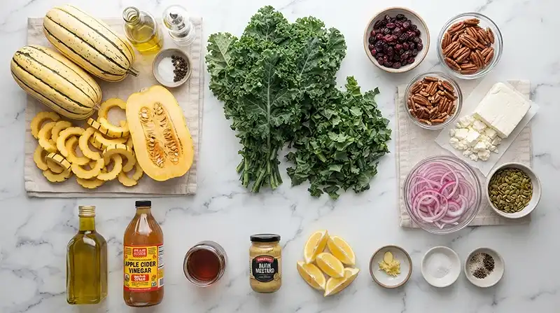 Cranberry Delicata Kale Salad 2 easy cranberry delicata for october lunch parties