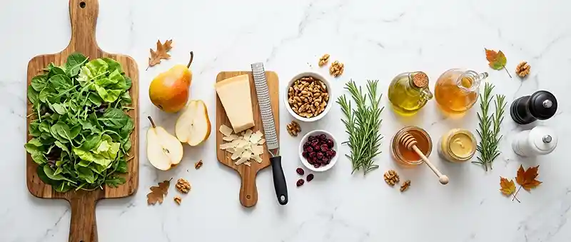 Pear Rosemary Parmesan Salad 2 easy pear rosemary for september lunches