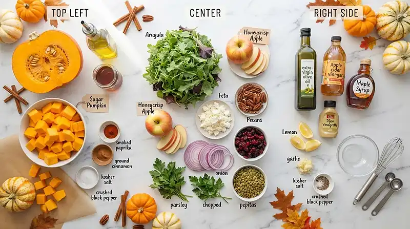 Roasted Pumpkin Apple Feta Salad 2 fresh apple feta for colorful harvest tables
