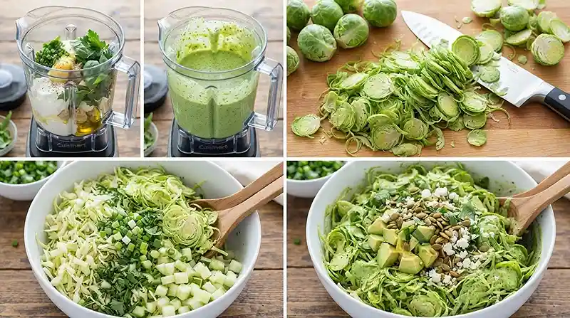fresh brussels goddess for simple dinner salads