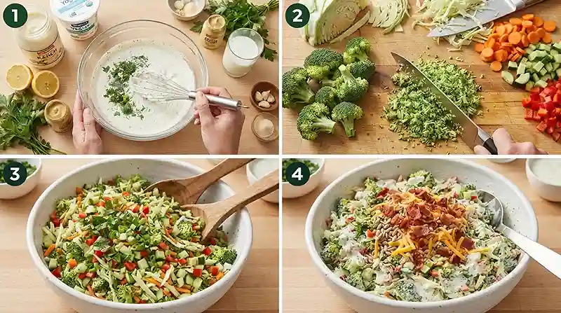 Broccoli Cabbage Ranch Chop Salad 3 fresh cabbage ranch for simple dinner salads