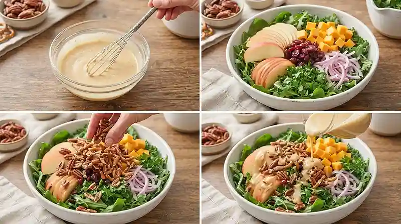 Apple Cheddar Pretzel Harvest Salad 3 fresh cheddar pretzel for colorful harvest tables