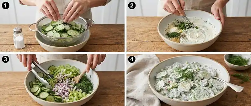 fresh cucumber celery for simple dinner salads