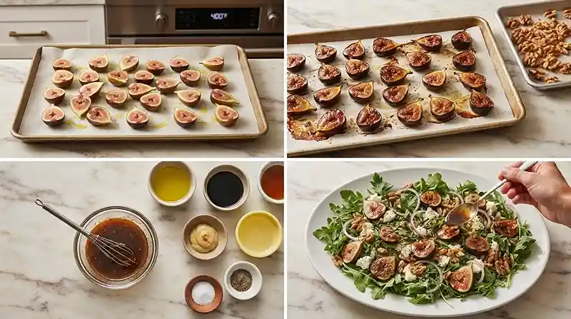 Warm Fig Goat Cheese Walnut Salad 3 fresh goat cheese for colorful harvest tables