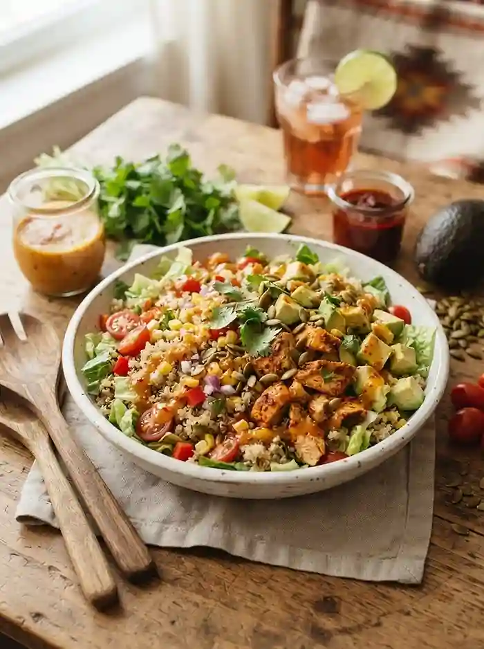 Chipotle Chicken Corn Quinoa Chop Salad 4 hearty chipotle chicken corn for busy fall evenings