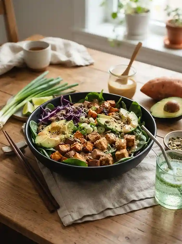 Miso Tofu Sweet Potato Salad 4 hearty miso tofu sweet for busy fall evenings