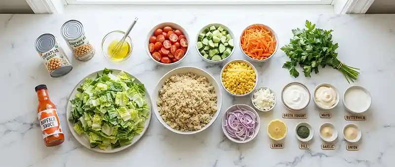 Buffalo Ranch Chickpea Power Bowl 2 high protein buffalo ranch for easy weeknight dinners