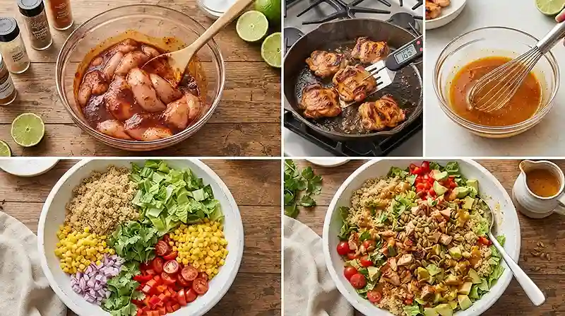 Chipotle Chicken Corn Quinoa Chop Salad 3 make ahead chicken corn for lunch box meal prep