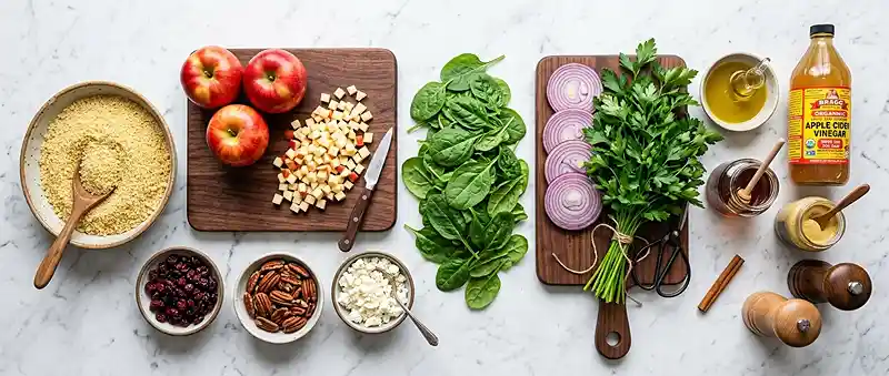 Harvest Apple Couscous Salad 2 make ahead harvest apple for football tailgate spreads