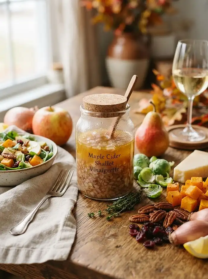make ahead maple cider shallot for weeknight dinner salads