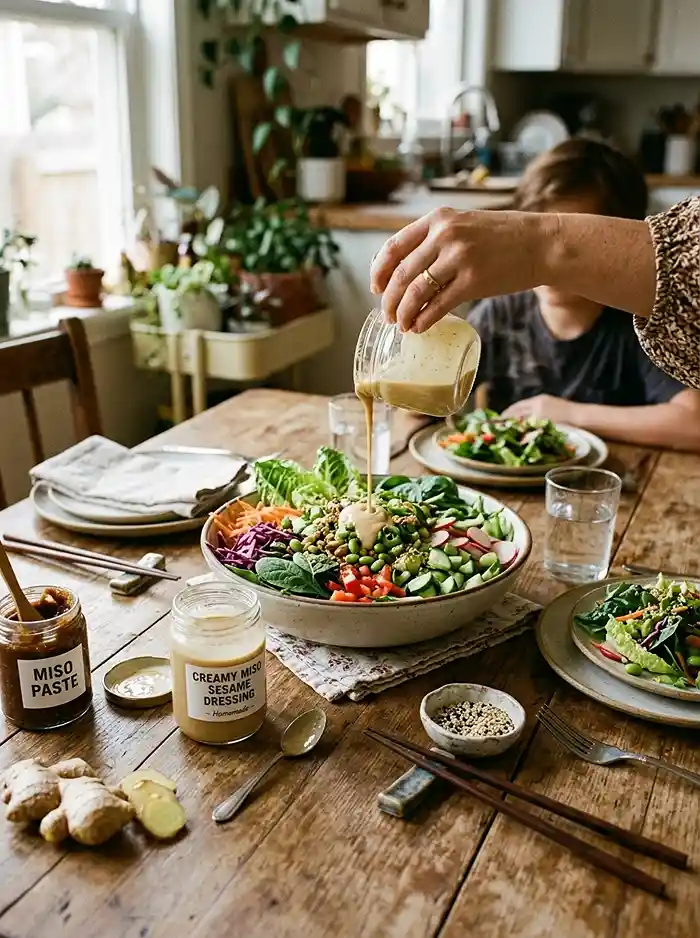 Creamy Miso Sesame Dressing 4 make ahead miso sesame miso for weeknight dinner salads