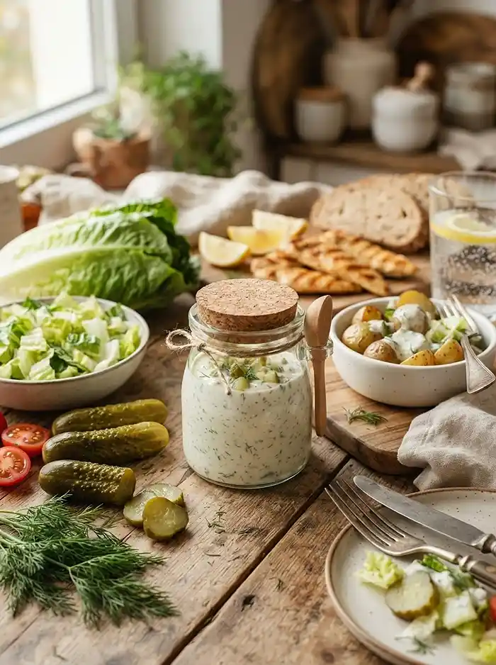 Creamy Pickle Dill Yogurt Dressing 4 make ahead pickle dill yogurt for weeknight dinner salads
