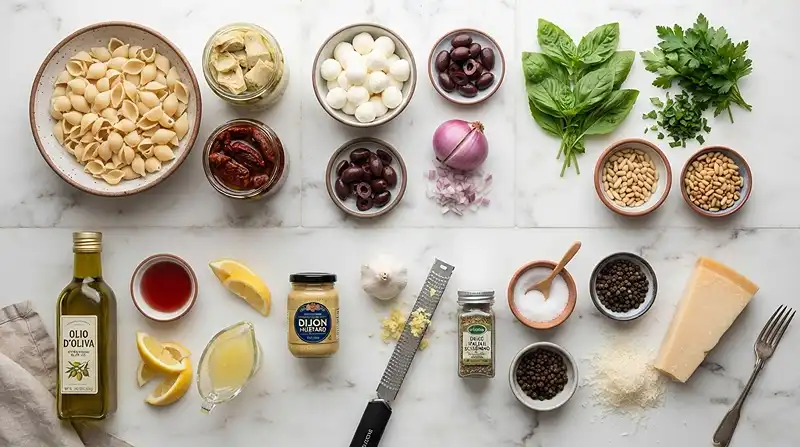 Sun Dried Tomato Artichoke Mini Pasta Salad 2 make ahead sun dried for football tailgate spreads