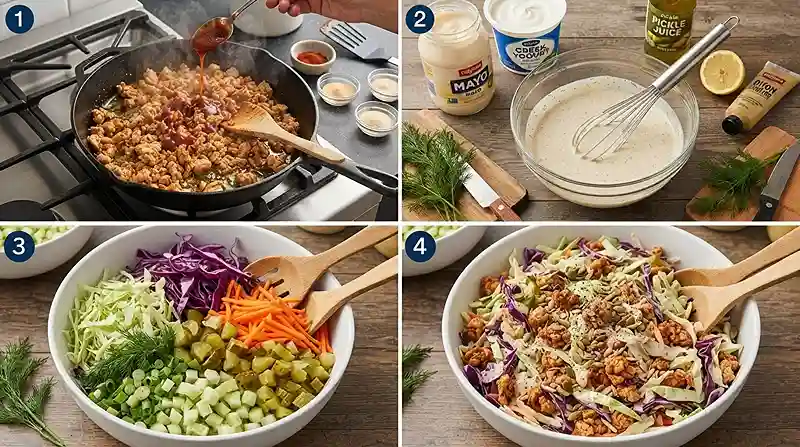 BBQ Turkey Pickle Slaw Salad 3 make ahead turkey pickle for lunch box meal prep