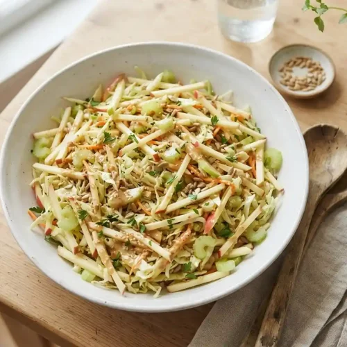 Apple Celery Tahini Slaw 5 Apple Celery Tahini Slaw