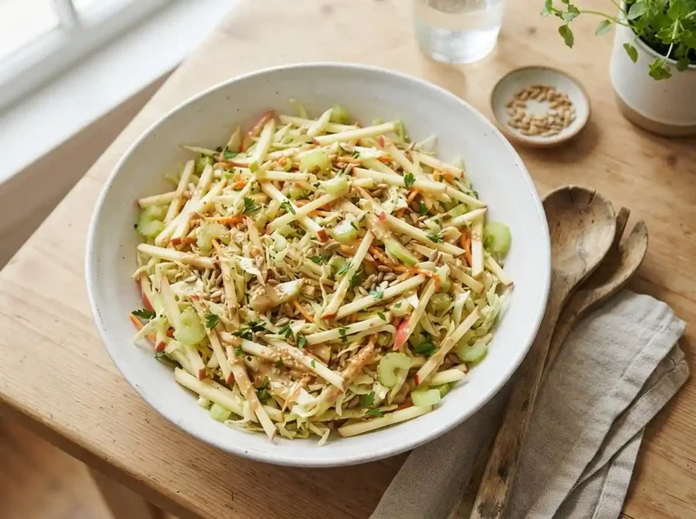 Apple Celery Tahini Slaw