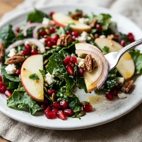 Baby Kale Pomegranate Crunch Salad 5 Baby Kale Pomegranate Crunch Salad