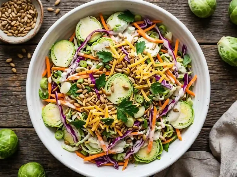 Brussels Carrot Ranch Crunch Salad