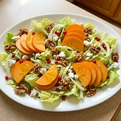 Butter Lettuce Persimmon Walnut Salad 5 Butter Lettuce Persimmon Walnut Salad