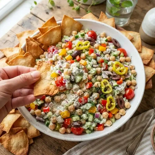 Chickpea Scoopable Salad 5 Chickpea Scoopable Salad