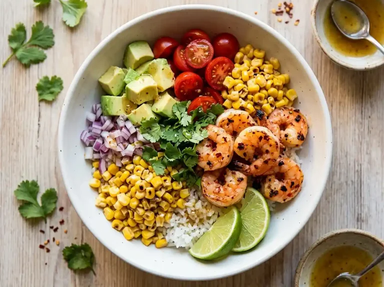 Chili Lime Shrimp Avocado Bowl