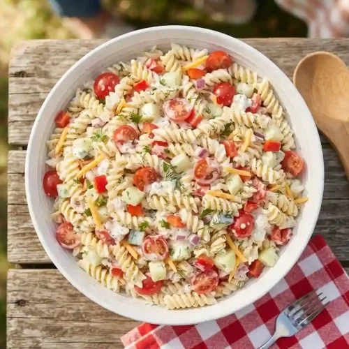 Cottage Cheese Ranch Rotini Salad 5 Cottage Cheese Ranch Rotini Salad