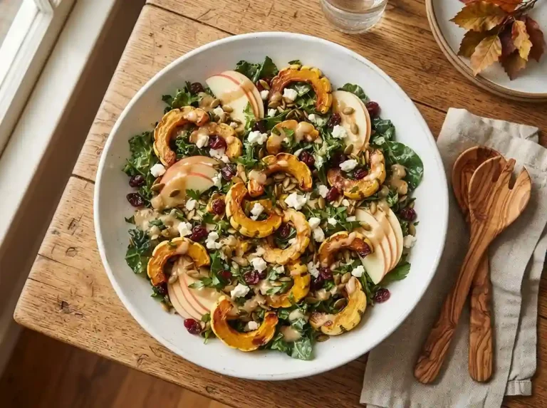 Delicata Apple Tahini Crunch Salad