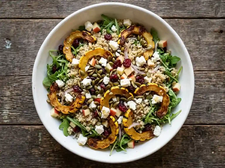 Delicata Feta Quinoa Crunch Salad