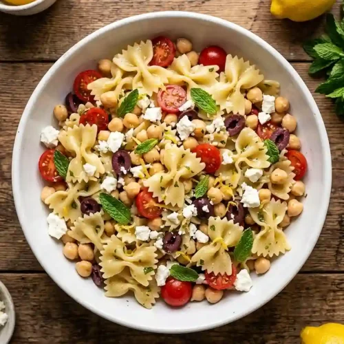 Feta Bean Pasta with Lemon and Mint 5 Feta Bean Pasta