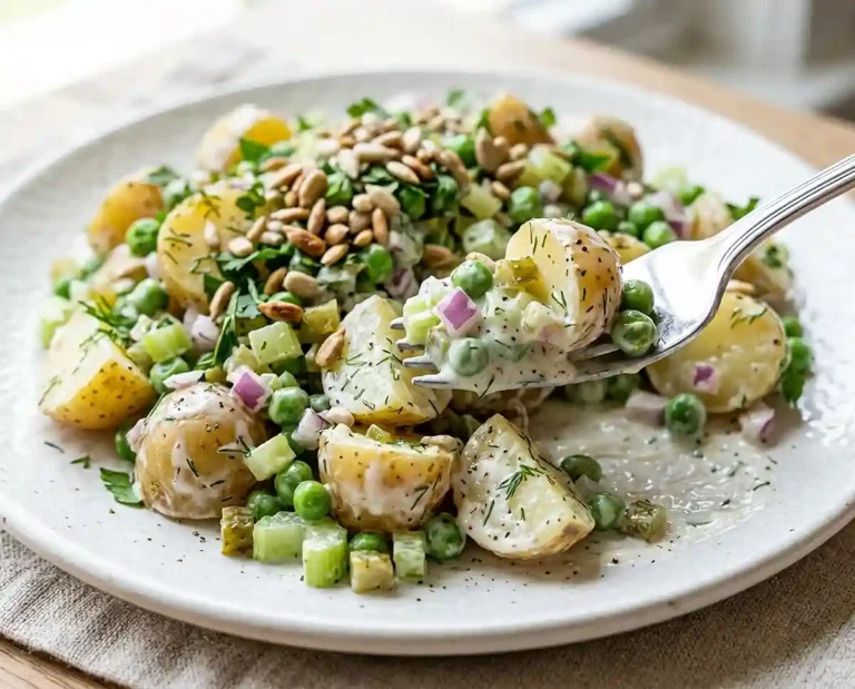 Greek Yogurt Potato Pea Crunch Salad