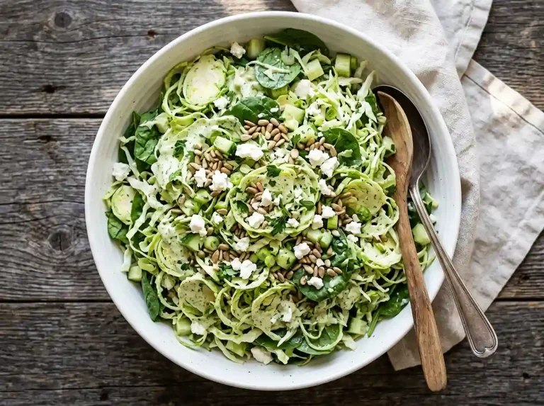 Green Goddess Brussels Ribbon Salad