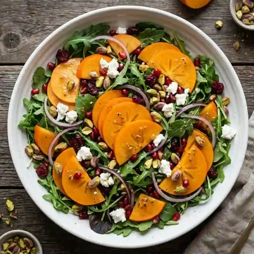 Maple Persimmon Pistachio Salad 5 Maple Persimmon Pistachio Salad