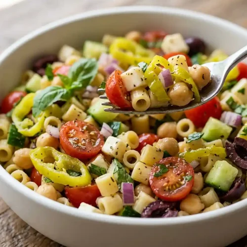 Pepperoncini Chickpea Ditalini Salad 5 Pepperoncini Chickpea Ditalini Salad