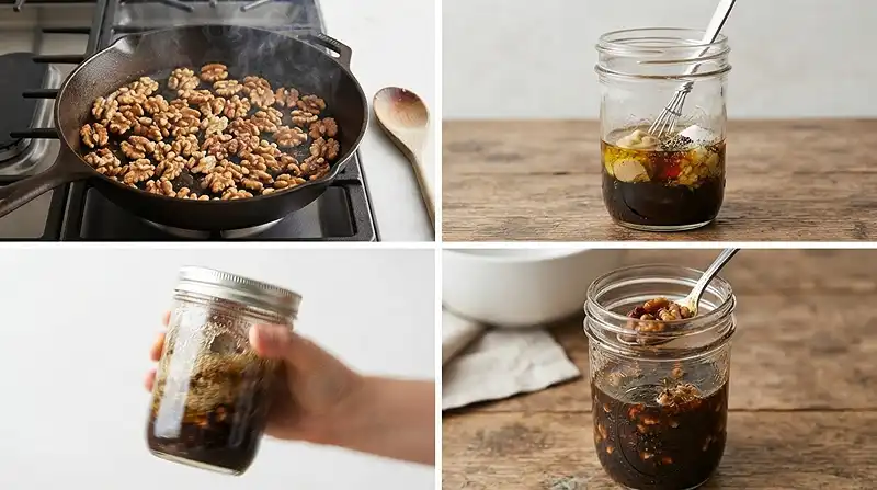 Toasted Walnut Balsamic Dressing 3 creamy flavorful walnut balsamic for fall lunch salads
