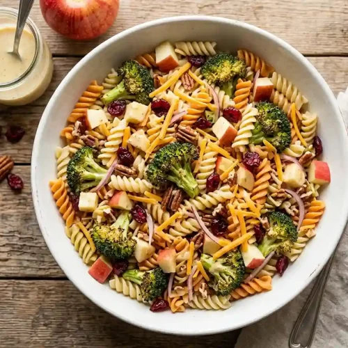 Roasted Broccoli Apple Pasta Salad