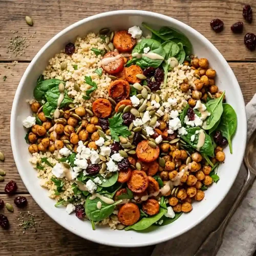 Roasted Carrot Chickpea Couscous Salad 5 Roasted Carrot Chickpea Couscous Salad