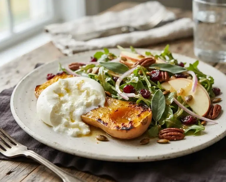 Roasted Honeynut Apple Burrata Salad