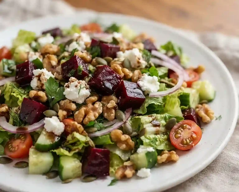 Romaine Beet Walnut Chop Salad