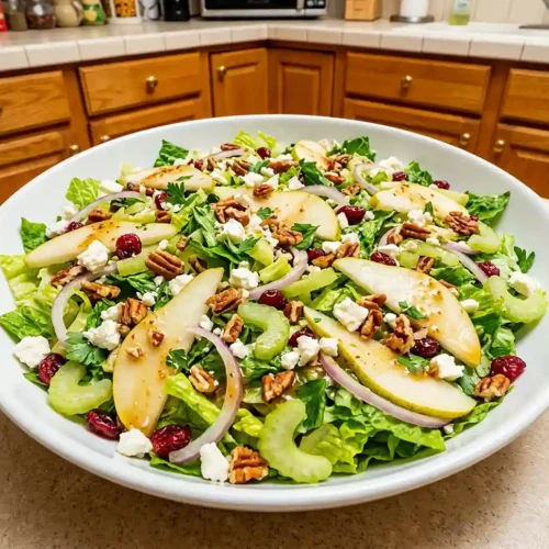 Romaine Pear Celery Crunch Salad 5 Romaine Pear Celery Crunch Salad