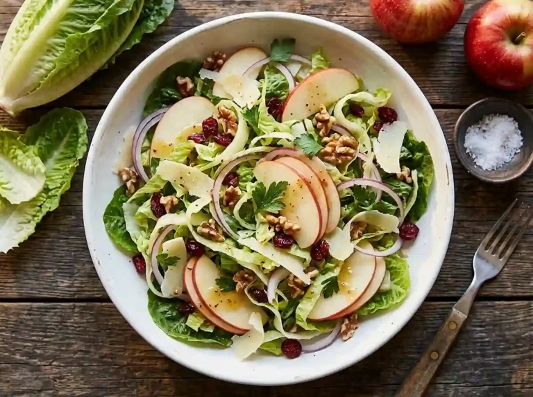 Shaved Romaine Apple Onion Salad