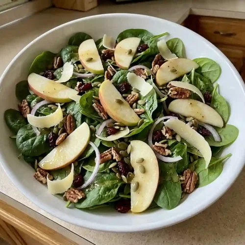 Spinach Apple Parmesan Crunch Salad 5 Spinach Apple Parmesan Crunch Salad