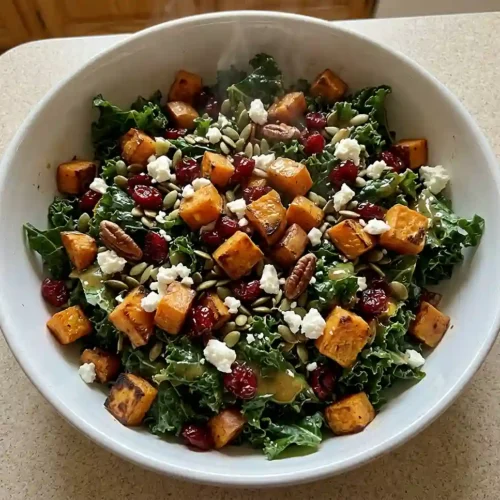 Sweet Potato Cranberry Kale Salad