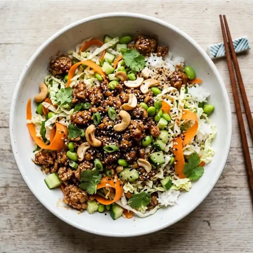Teriyaki Turkey Rice Crunch Salad