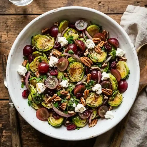 Warm Grape Brussels Sprout Salad 5 Warm Grape Brussels Sprout Salad