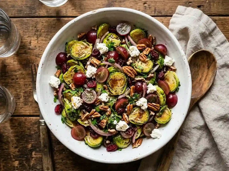 Warm Grape Brussels Sprout Salad