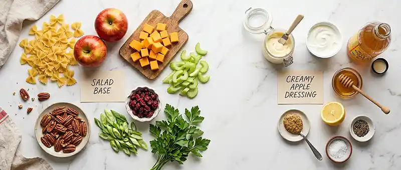 Crunchy Apple Cheddar Bowtie Salad 2 apple cheddar pasta salad idea